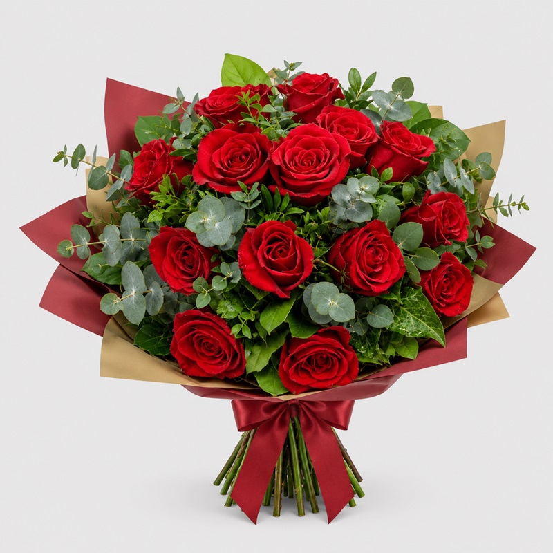 Buchet cadou 15 trandafiri