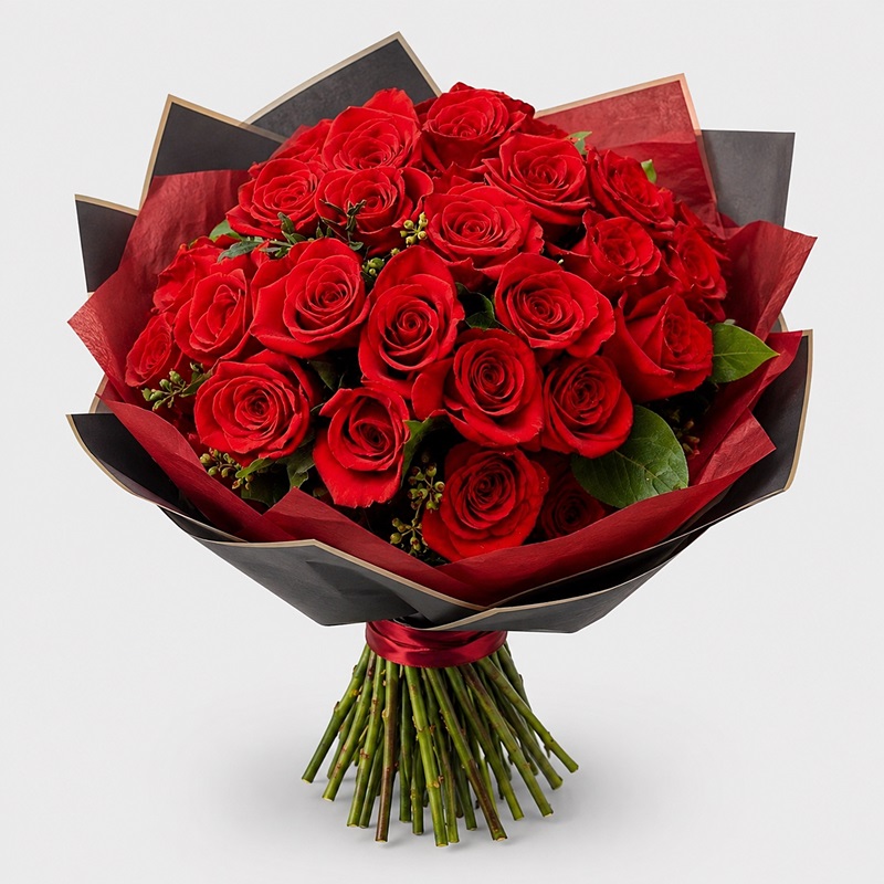 Buchet cadou cu 23 de trandafiri Rosii