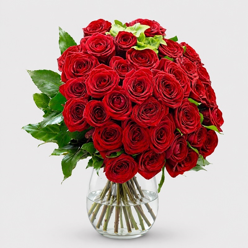 Pur si Simplu Divin buchet 35 trandafiri rosii