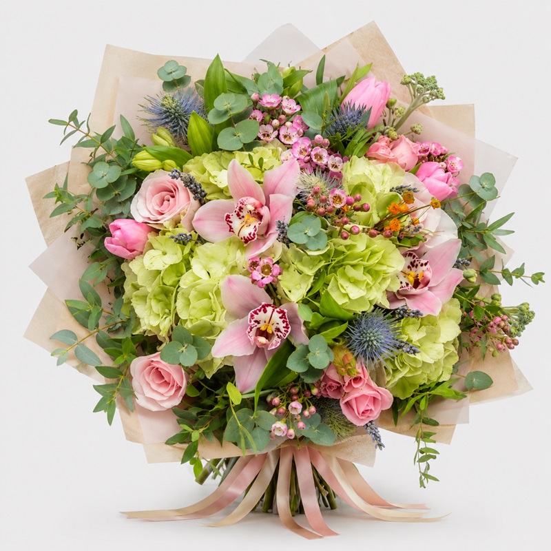 Buchet de flori Lalele Roz