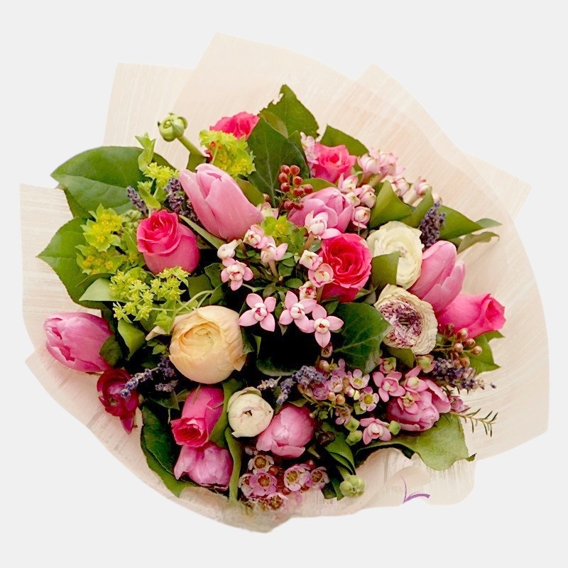Buchet de flori Lalele si Ranunculus