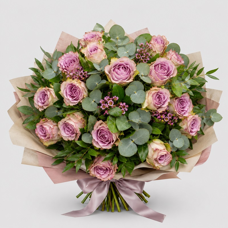 Buchet cadou 17 trandafiri mov