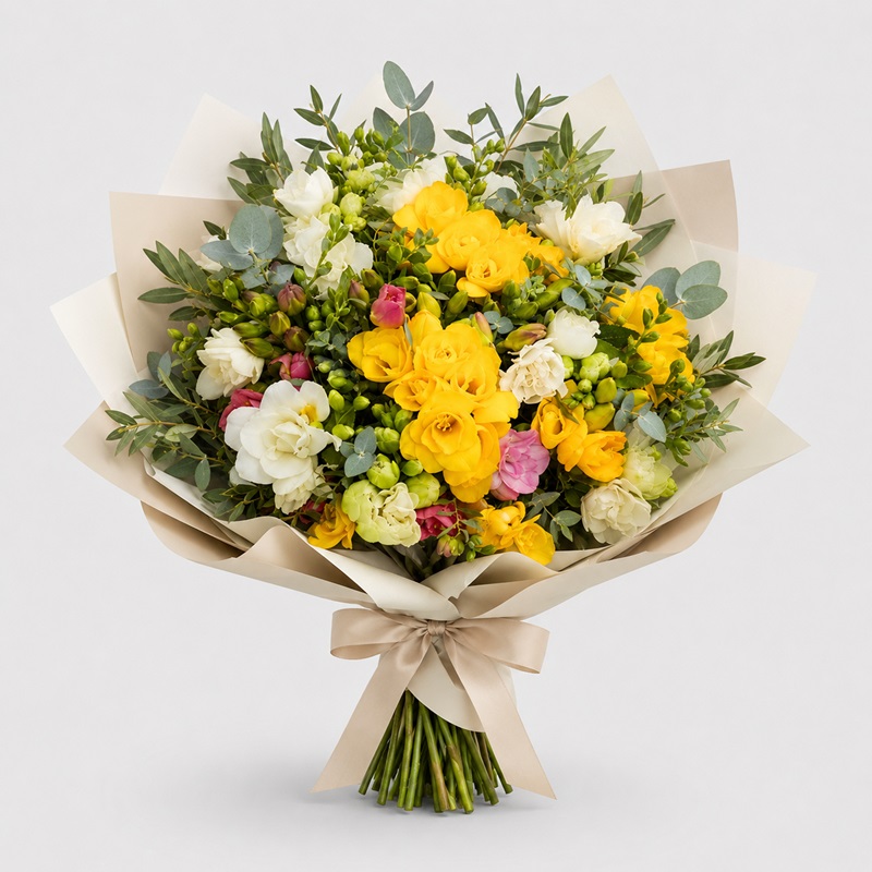 Buchet cadou 29 frezii mixte