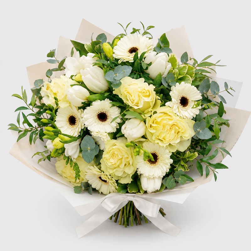 Buchet cadou Alb Pur