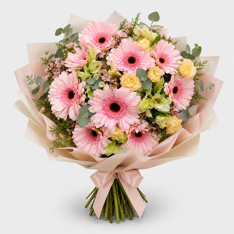 Buchet cadou Gerbera Roz