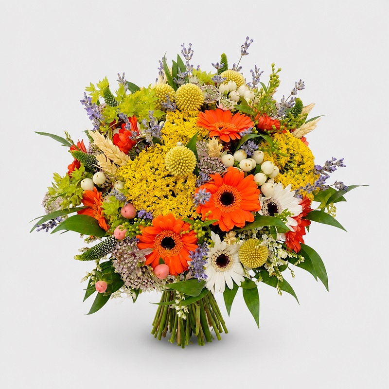 Buchet mireasa cu flori de camp Casandra