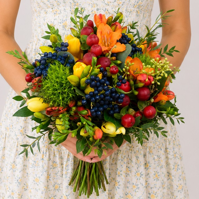 Buchet de mireasa cu frezii Eliza