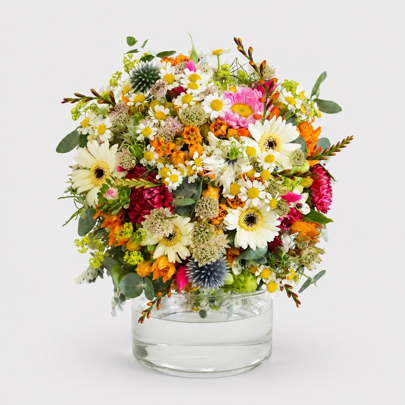 Buchet de mireasa cu flori de camp