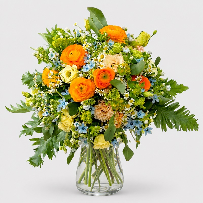 Buchet de mireasa cu ranunculus si lisianthus- Otilia