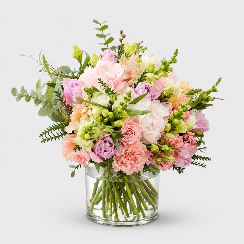 Buchet de mireasa cu hortensii si matthiola- Liliana