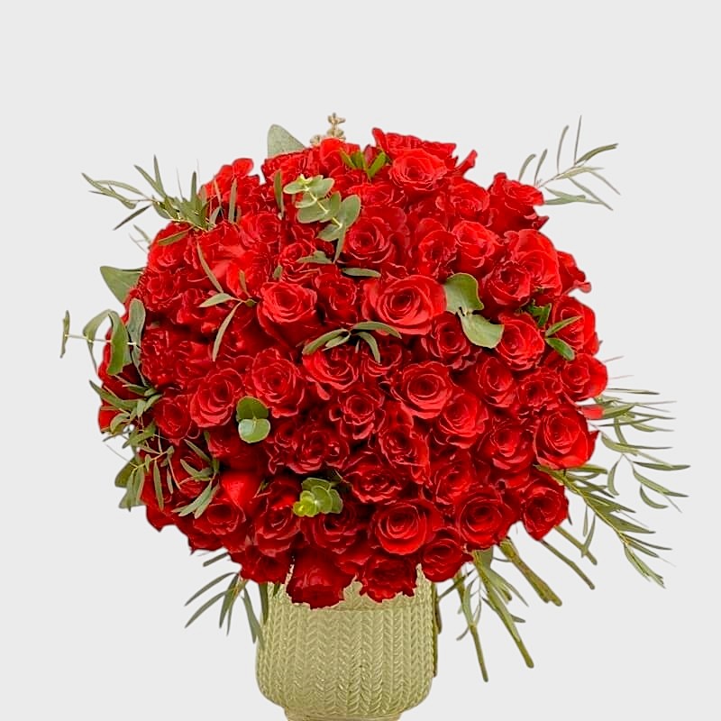 buchet de 75 trandafiri rosii red is for love