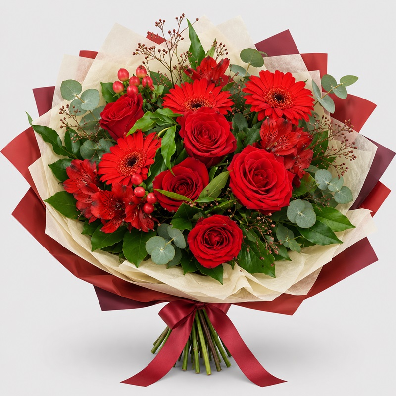 Buchet cadou rosu