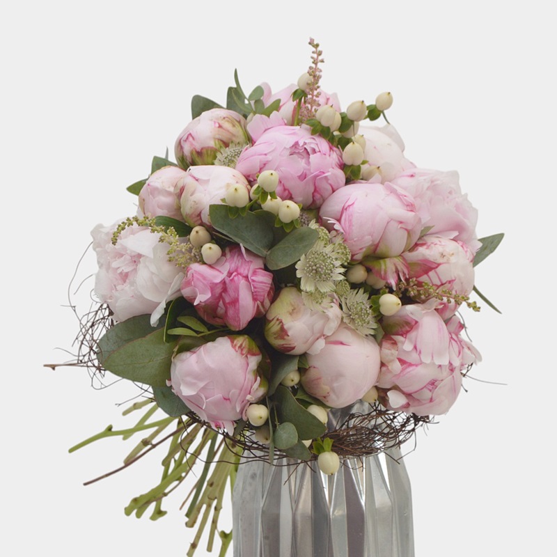 Buchet cadou cu bujori "Rasfat roz" - imagine 2