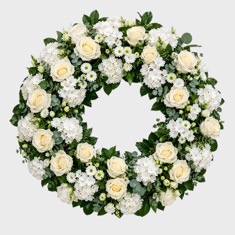 Coroana funerara alba