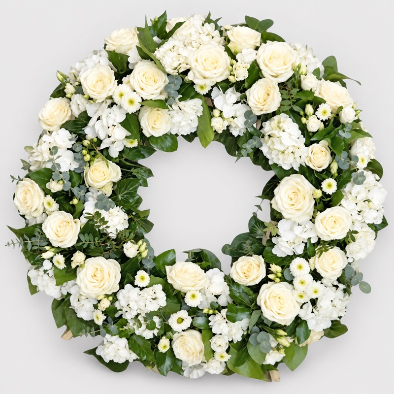 Coroana funerara alba
