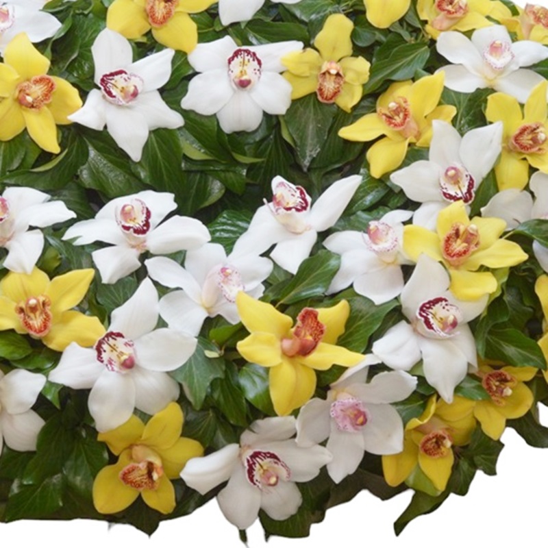 coroana funerara cu orhidee