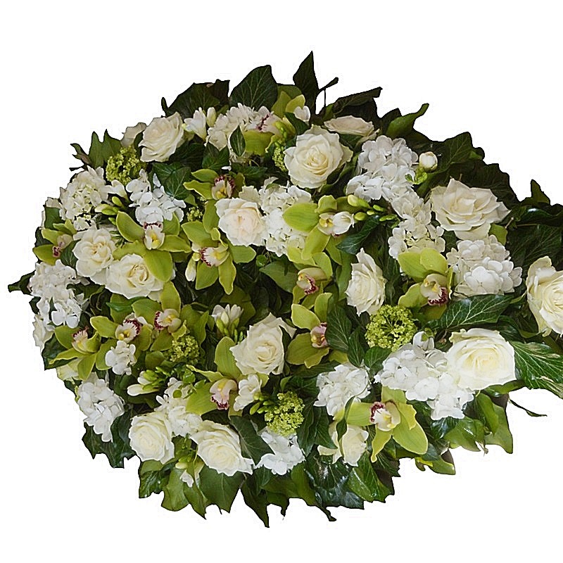 coroana funerara cu hortensii